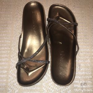 Birkenstock style bedazzled sandals